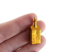 Vintage 1:12 Miniature Dollhouse Gold House-Shaped Bottle or Decanter