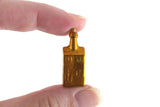 Vintage 1:12 Miniature Dollhouse Gold House-Shaped Bottle or Decanter