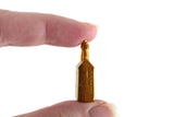 Vintage 1:12 Miniature Dollhouse Gold House-Shaped Bottle or Decanter