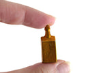Vintage 1:12 Miniature Dollhouse Gold House-Shaped Bottle or Decanter