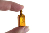 Vintage 1:12 Miniature Dollhouse Gold House-Shaped Bottle or Decanter
