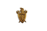 Vintage 1:12 Miniature Dollhouse Gold Metal Shield & Battle Axe Hanging