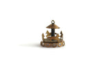 Vintage 1:12 Miniature Dollhouse Gold Metal Toy Horse Carousel