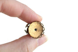 Vintage 1:12 Miniature Dollhouse Gold Metal Toy Horse Carousel