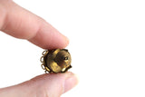 Vintage 1:12 Miniature Dollhouse Gold Metal Toy Horse Carousel