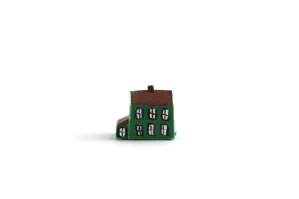 Vintage 1:12 Miniature Dollhouse Tiny Green House Figurine