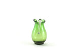 Vintage 1:12 Miniature Dollhouse Green & Clear Glass Pitcher
