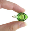 Vintage 1:12 Miniature Dollhouse Green & Clear Glass Pitcher