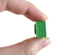 Vintage 1:12 Miniature Dollhouse Square Green Clock