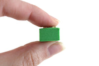 Vintage 1:12 Miniature Dollhouse Square Green Clock