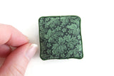 Vintage 1:12 Miniature Dollhouse Green & Black Floral Print Throw Pillow