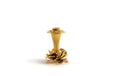 Vintage 1:6 Miniature Dollhouse Brass Hat Pin Holder & Rhinestone Hat Pin
