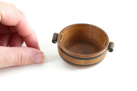 Vintage 1:12 Miniature Dollhouse Wooden Basin Bowl