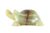 Vintage Large Beige Marbled Onyx Carved Stone Turtle Figurine Made in Spain