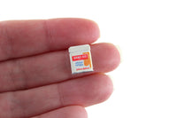 Vintage 1:12 Miniature Dollhouse Metal Box of Band-Aid Bandages