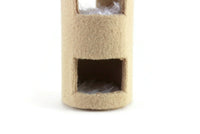 Miniature Dollhouse 1:12 Beige & White Cat Tower Scratcher