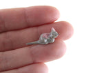 Vintage Miniature Dollhouse Gray Mouse Figurine