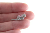 Vintage Miniature Dollhouse Gray Mouse Figurine