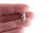 Vintage Miniature Dollhouse Gray Mouse Figurine