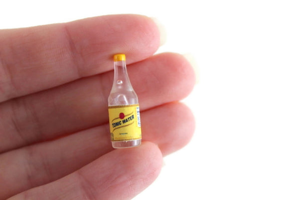 Vintage 1:12 Miniature Dollhouse Liter Bottle of Schweppe's Tonic Water