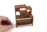 Vintage 1:12 Miniature Dollhouse Modular Wooden Bookshelf