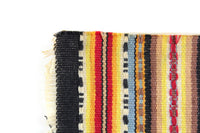 Vintage 1:12 Miniature Multi-Color Striped Dollhouse Rug