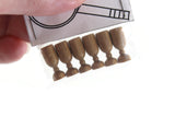 New Artisan-Made Vintage 1:12 Miniature Dollhouse Set of 6 Wooden Wine Goblets