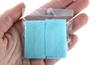 New Vintage 1:12 Miniature Dollhouse Blue & White Lace Bath Towel Set