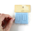 New Vintage 1:12 Miniature Dollhouse 4 Piece Blue Bath Towel & Hand Towel Set