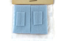 New Vintage 1:12 Miniature Dollhouse 4 Piece Blue Bath Towel & Hand Towel Set