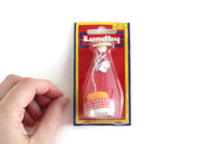 New Vintage 1:12 Miniature Dollhouse Working Original Lundby Plug-In 5V Mid-Century Orange & Red Pendant Light