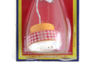 New Vintage 1:12 Miniature Dollhouse Working Original Lundby Plug-In 5V Mid-Century Orange & Red Pendant Light