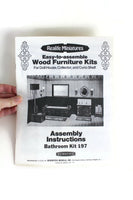 New Vintage 1:12 Miniature Dollhouse Realife Miniatures DIY Heritage Series Bath Furniture Kit