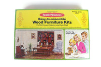 New Sealed Vintage 1:12 Miniature Dollhouse Realife Miniatures DIY Heritage Series Library Furniture Kit