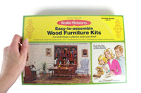 New Sealed Vintage 1:12 Miniature Dollhouse Realife Miniatures DIY Heritage Series Library Furniture Kit