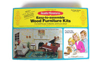 New Vintage 1:12 Miniature Dollhouse Realife Miniatures DIY Heritage Series Music Room Furniture Kit