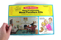 New Vintage 1:12 Miniature Dollhouse Realife Miniatures DIY Heritage Series Music Room Furniture Kit