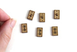 New Vintage 1:12 Miniature Dollhouse Set of 6 Wooden Light Switches & Wall Outlet Switch Plates