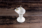 Vintage 1:12 Miniature Dollhouse Off-White Porcelain Bathroom Pedestal Sink