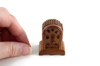 Vintage 1:12 Miniature Dollhouse Wooden Antique Radio