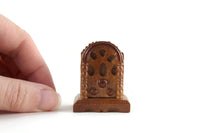 Vintage 1:12 Miniature Dollhouse Wooden Antique Radio