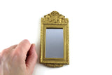 Vintage 1:12 Miniature Dollhouse Large Ornate Gold Frame Wall Mirror