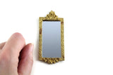 Vintage 1:12 Miniature Dollhouse Ornate Gold Frame Wall Mirror
