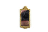 Vintage 1:12 Miniature Dollhouse Ornate Gold Frame Wall Mirror