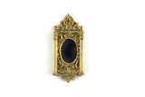 Vintage 1:12 Miniature Dollhouse Ornate Gold Frame Wall Mirror