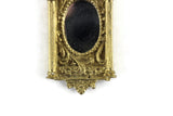Vintage 1:12 Miniature Dollhouse Ornate Gold Frame Wall Mirror