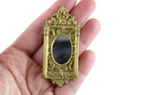 Vintage 1:12 Miniature Dollhouse Ornate Gold Frame Wall Mirror