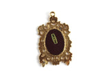 Vintage 1:12 Miniature Dollhouse Ornate Gold Frame Wall Mirror
