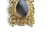 Vintage 1:12 Miniature Dollhouse Ornate Gold Frame Wall Mirror