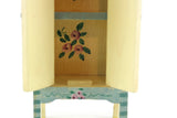 Vintage 1:12 Miniature Dollhouse Wooden Painted Topiary Cabinet, Cupboard, or Armoire